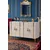 Hanah Home komoda Ilay 120, 120 cm, bela / travertin / zlatna