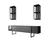 Hanah Home Chrome Line TV komoda sa dve police, Crna