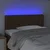 Vidaxl LED posteljno vzglavje temno rjavo 90x7x78/88 cm blago
