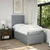 Vidaxl Box spring postelja z vzmetnico svetlo siv 100x200 cm blago
