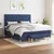 Vidaxl Box spring postelja z vzmetnico modra 160x200 cm blago