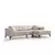 Atelier del Sofa Ugaona garnitura Horizon 85x43x207cm Svetlobraon