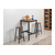 Hanah Home Barska stolica Mola, Braon-crna