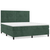 VIDAXL Box spring postelja z vzmetnico temno zelena 160x200