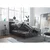 MID.YOU POSTELJA Z VZMETNICO 180 cm  x 200 cm , tekstil, leseni material antracit