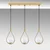 Opviq Luster Mudoni-Mr-939-1, 70x15x136cm, IP20, Belo-zlatne boje