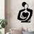 Wallity Zidna dekoracija Love, 70x0.15x52 cm, 1.5 mm, Crna