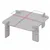 Hanah Home klub sto Marais, 117 cm, orah Milano