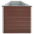 VIDAXL Visoka greda pocinkano jeklo 400x80x77 cm rjava