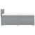 VIDAXL Box spring postelja z vzmetnico svetlo siv 100x200 cm blago