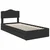 Krevet s od storage Crna 70 x 190 cm Konstruirano drvo