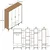 Hanah Home Garderober Kumsal STP, 160x201.4x47.5 cm, Krem