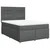 Vidaxl Box spring postelja z vzmetnico temno siva 160x200 cm blago