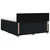 vidaXL Postelja boxspring z vzmetnico Črna 140 x 190 cm Blago