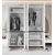 HANAH HOME Ormar Floransa 180 White Anthracite v2