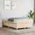shumee Box spring postelja z vzmetnico krem 120x190 cm blago