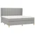 shumee Box spring postelja z vzmetnico svetlo siva 200x200 cm blago