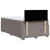 Vidaxl Box spring postelja z vzmetnico taupe 120x200 cm blago