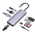 Gembird A-CM-COMBO9-06** Adapter, 9 portova, RJ45, USB3.0, SD, USB-C, HDMI, USB2.0, 3,5mm