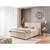 Bež boxspring postelja s prostorom za shranjevanje 160x200 cm Lysa – Ropez