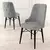 Hanah Home Set 4 trpezarijske stolice Pare Sivo-Crni