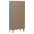 Regal za knjige MOLDE sivi 85x35x170,5 cm od masivne borovine