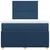 vidaXL vidaXL Box spring postelja z vzmetnico moder 120x200 cm blago, (21310817)