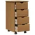 Vidaxl Gležnji kabinet s kolesom Medeno rjava 34 x 39 x 65,5 cm