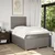 Vidaxl Box spring postelja z vzmetnico taupe 120x200 cm blago