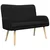 Sofa za dvije osobe Crna 115 x 61 x 87 cm Bouclé
