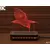 Black Cut 3D Lampa Ajkula, Toplo bela