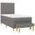 Vidaxl Box spring postelja z vzmetnico temno siva 80x200 cm blago