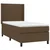 Vidaxl Box spring postelja z vzmetnico temno rjava 80x200 cm blago
