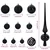 Set Božićnih Ukrasnih Kuglica 61 pcs Crna Plastika