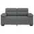 Vidaxl Dvosed temno siv 160x81x84 cm blago