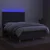 Vidaxl Box spring postelja z vzmetnico LED temno siva 140x190 cm blago