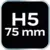 HEX 5 x 75 mm, S2 x 2 kosa 10-980