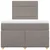 Vidaxl Box spring postelja z vzmetnico taupe 120x200 cm blago