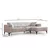 ATELIER DEL SOFA Ugaona garnitura Horizon Right Ecru