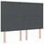 Vidaxl LED Box Spring Postelja Temno siva in bela 140 x 200 cm