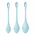 SATISFYER Vaginalne kuglice set Yoni Power 2, 3 komada, Svetloplave