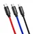BASEUS 3v1 USB kabel USB-C/Lightning/Micro 3,5A 0,3 m (črn)