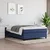Vidaxl Box spring postelja z vzmetnico modra 140x200 cm blago
