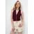 Trend Alacati Stili Ženska bluza bez rukava Alc-X13914, Zip kragna, Bordo
