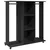 Ormar s kotačima crni 102 x 38 x 110 cm od konstruiranog drva