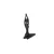 Dekor.figura Lina yoga 14.5x5x18cm sort crna Atmosphera