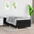 vidaXL Box spring postelja z vzmetnico črna 90x200 cm blago