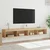 TV ormarići s LED svjetlima 2 kom boja hrasta 100x30x30 cm