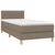 Vidaxl Box spring postelja z vzmetnico LED taupe 100x200 cm blago