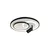 Brilagi - UNITY LED stropno svetlo, prigušiva LED/60W/230V + 1xGU10/3W bela/crna + daljinski upravljač